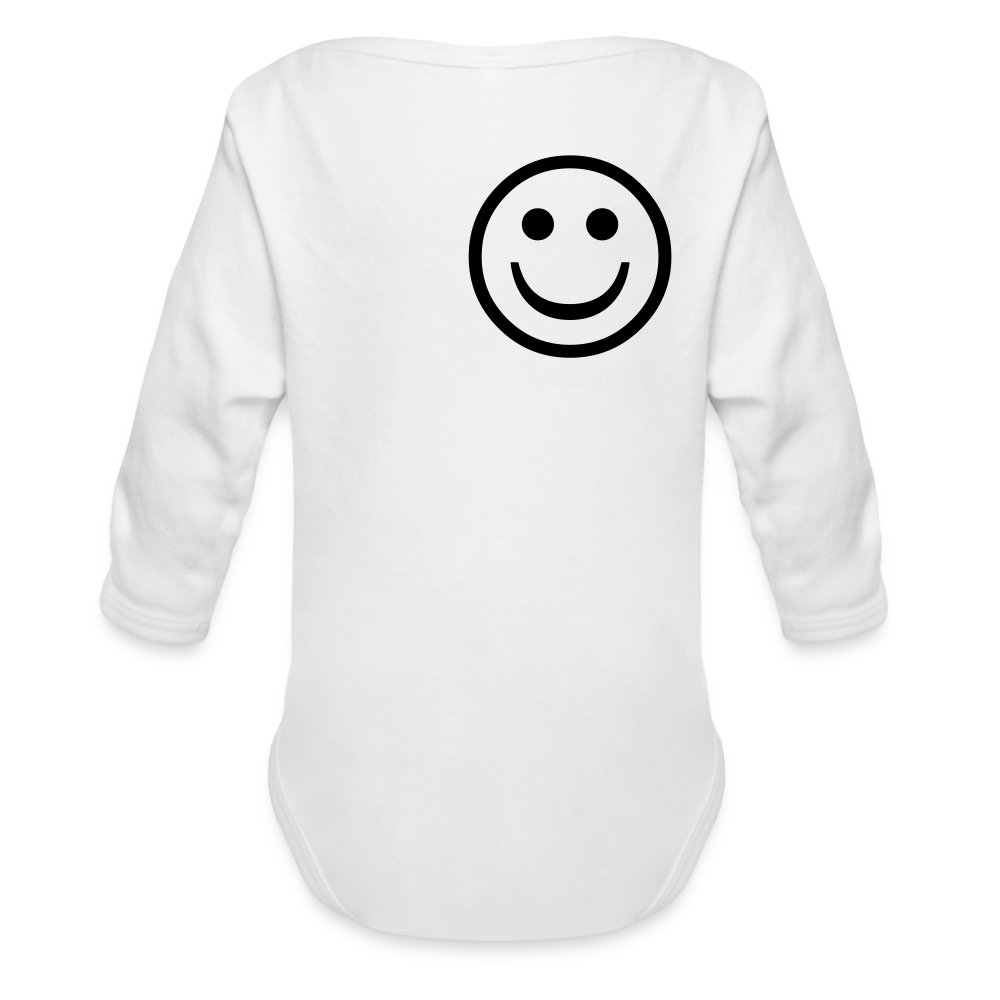 Organic Long Sleeve Baby Bodysuit - white