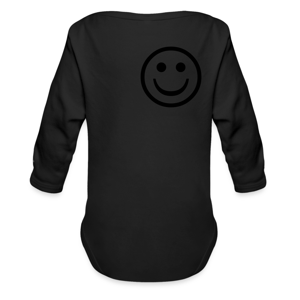Organic Long Sleeve Baby Bodysuit - black