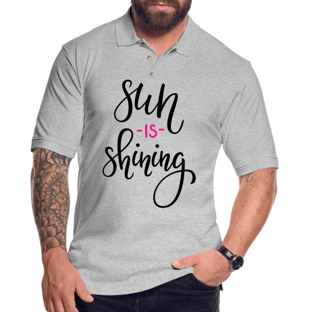 Men's Pique Polo Shirt - heather gray