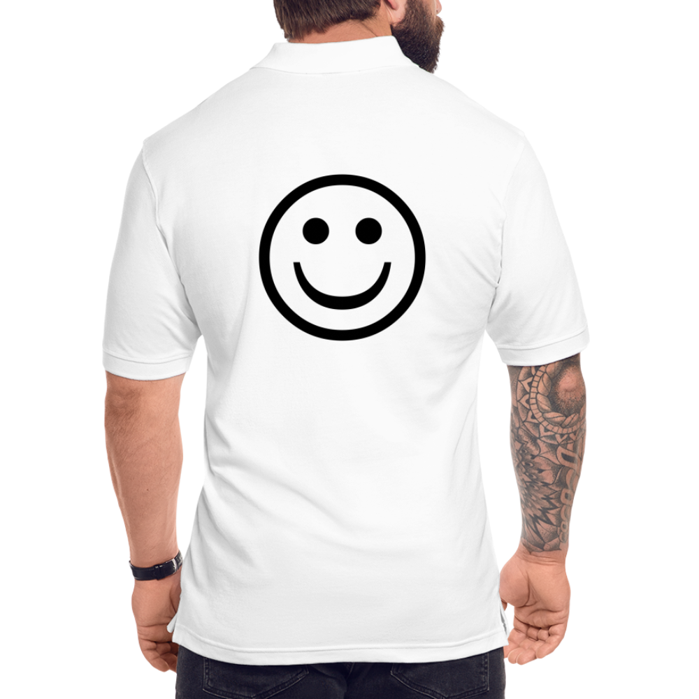 Men's Pique Polo Shirt - white