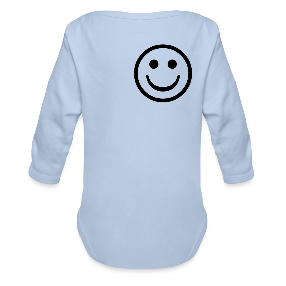 Organic Long Sleeve Baby Bodysuit - sky