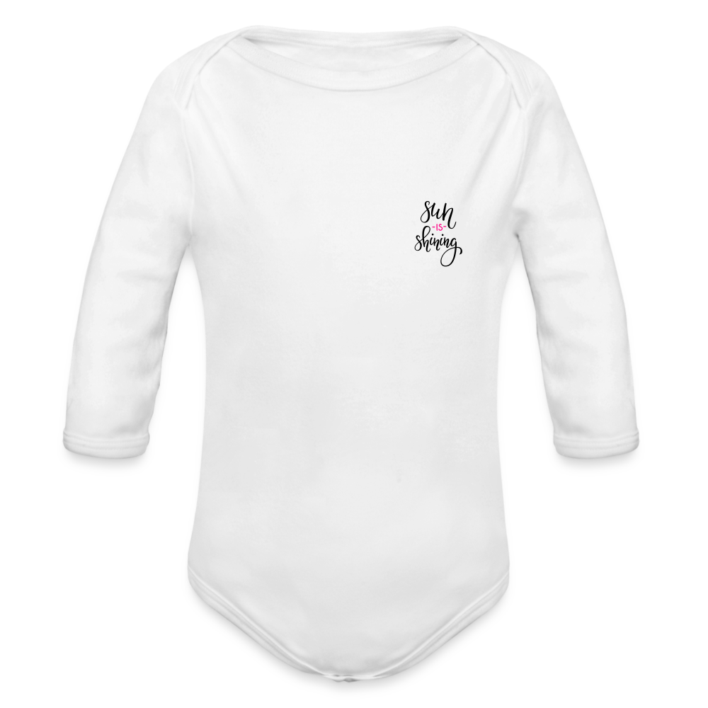 Organic Long Sleeve Baby Bodysuit - white