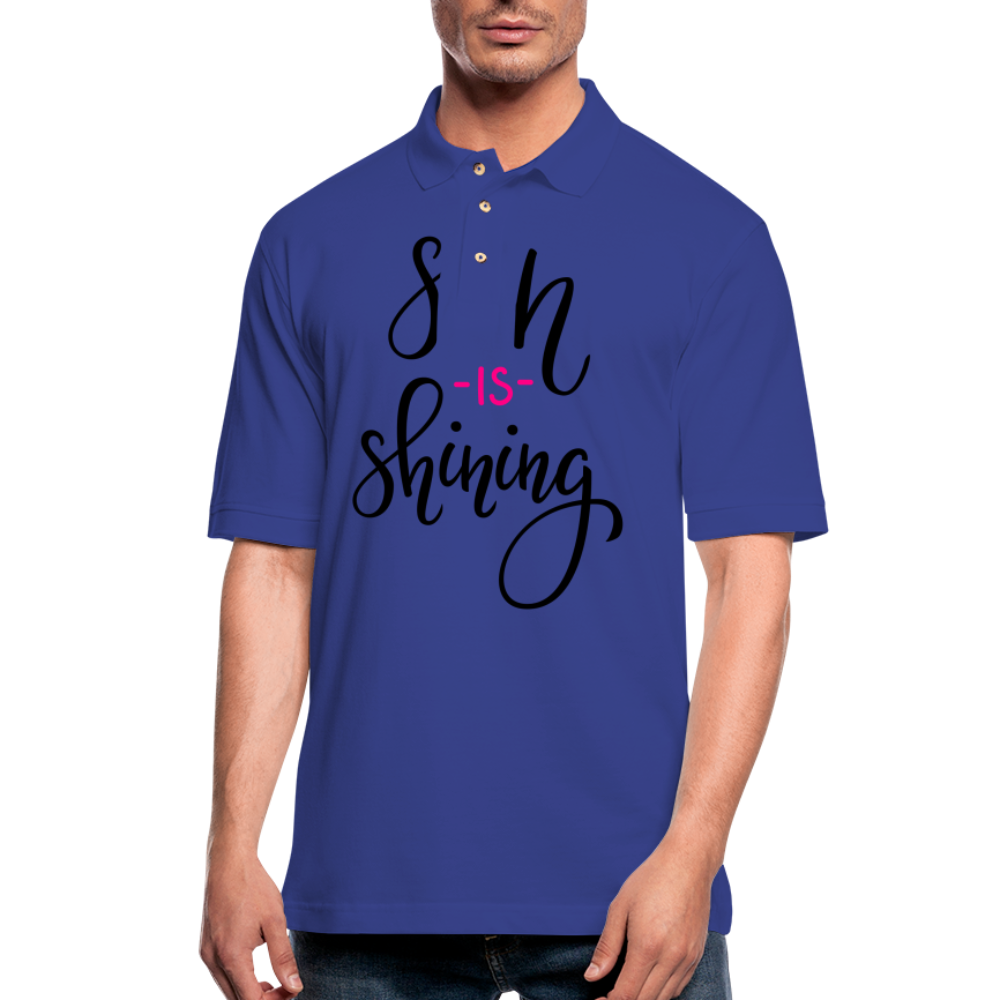 Men's Pique Polo Shirt - royal blue