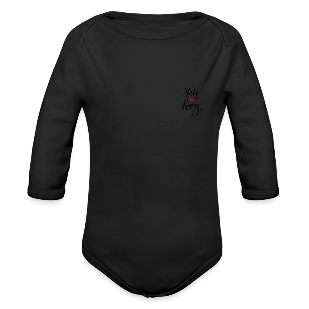 Organic Long Sleeve Baby Bodysuit - black