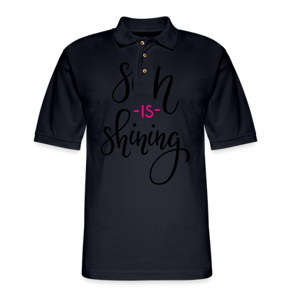 Men's Pique Polo Shirt - midnight navy
