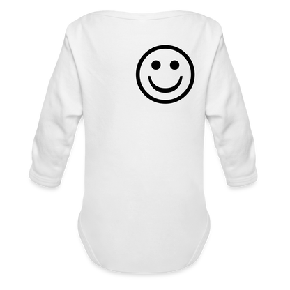 Organic Long Sleeve Baby Bodysuit - white