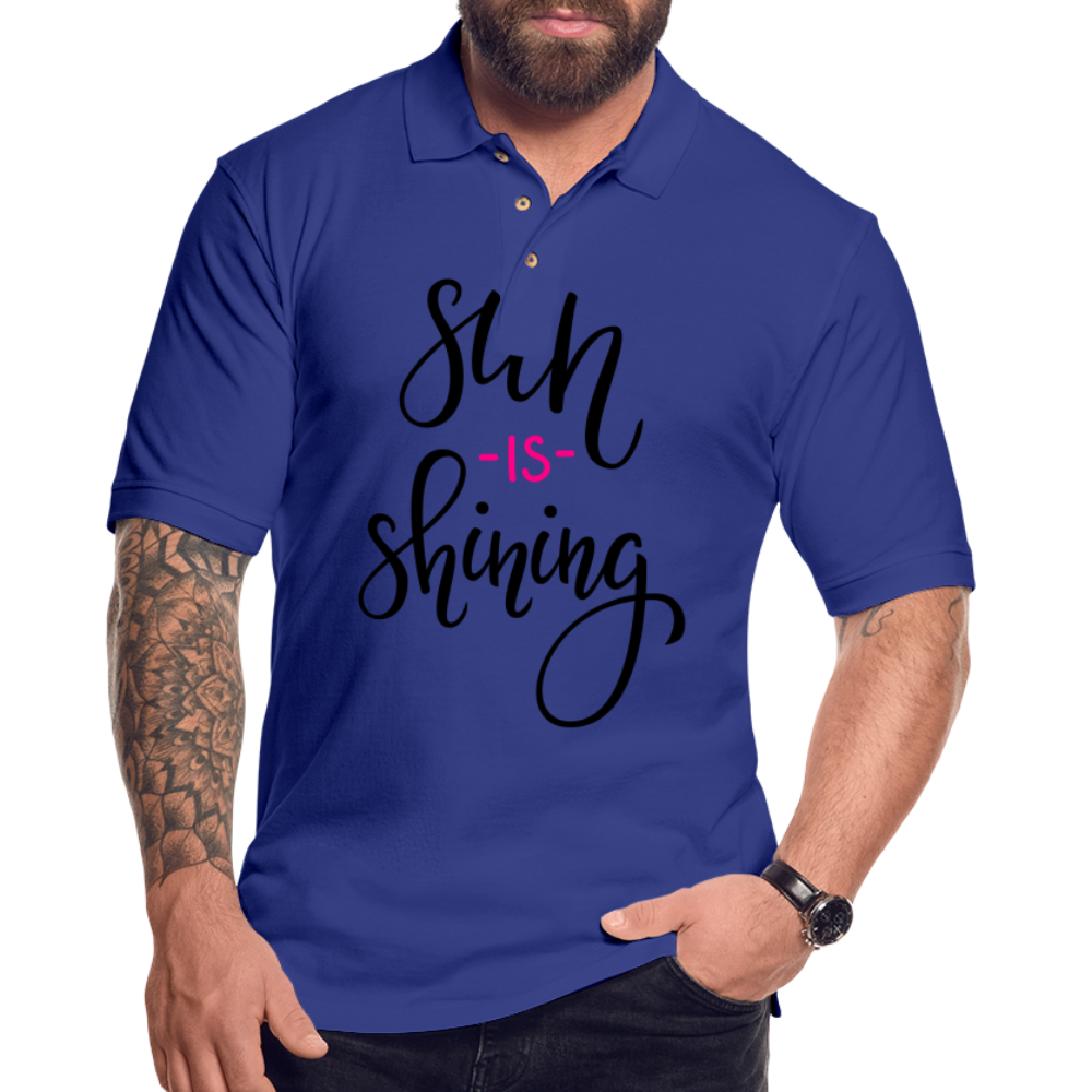 Men's Pique Polo Shirt - royal blue