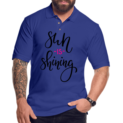 Men's Pique Polo Shirt - royal blue
