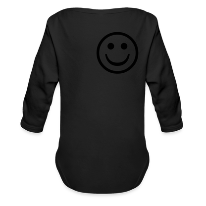 Organic Long Sleeve Baby Bodysuit - black