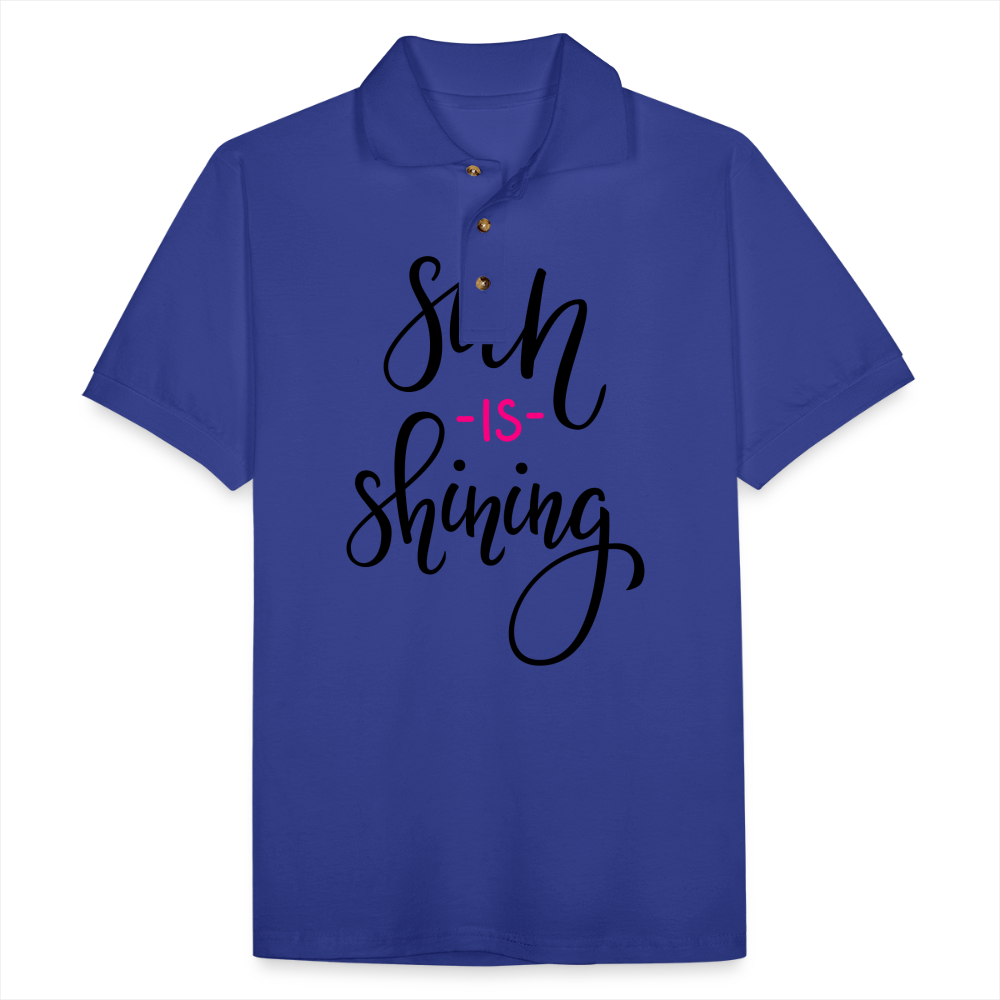 Men's Pique Polo Shirt - royal blue