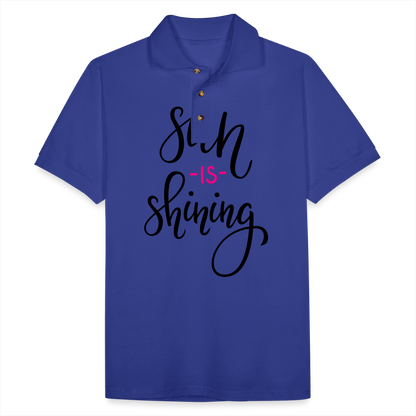 Men's Pique Polo Shirt - royal blue