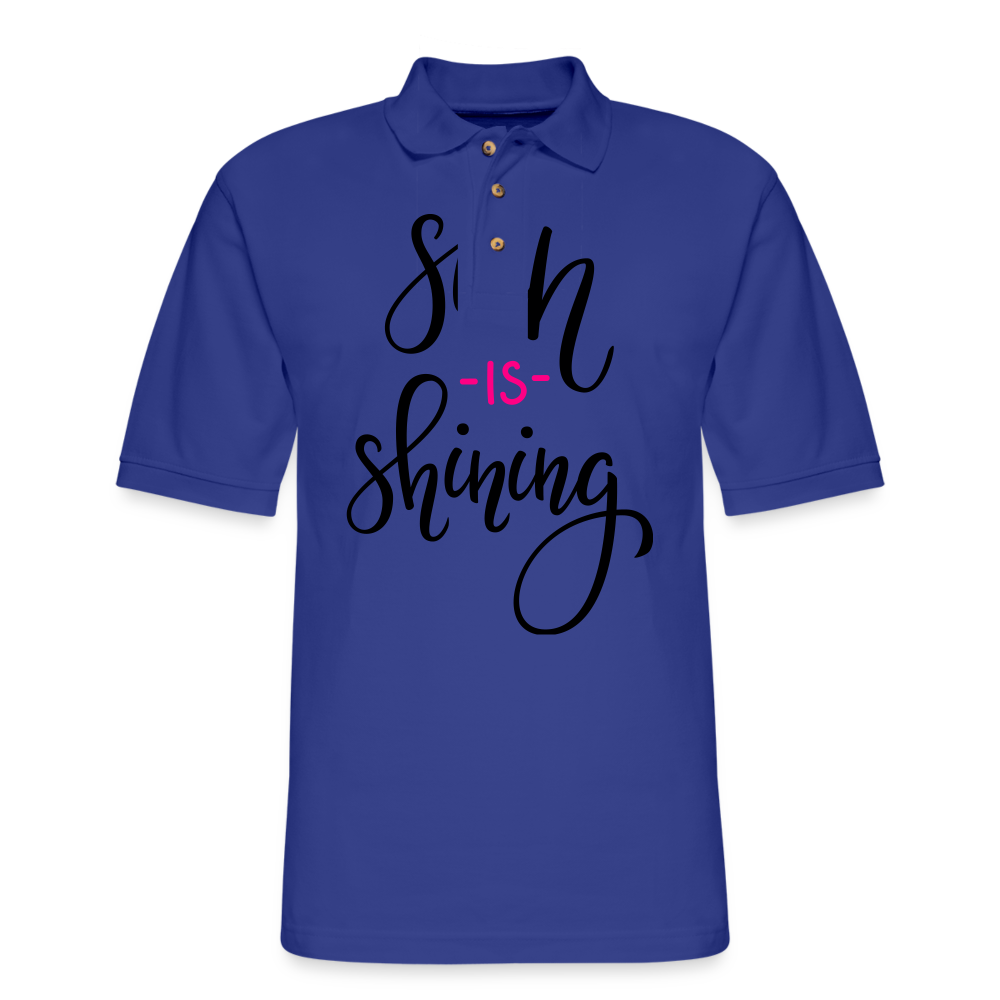 Men's Pique Polo Shirt - royal blue