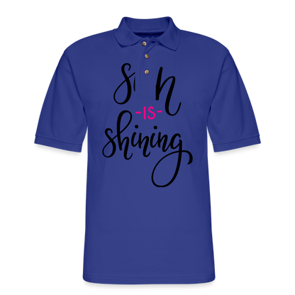 Men's Pique Polo Shirt - royal blue