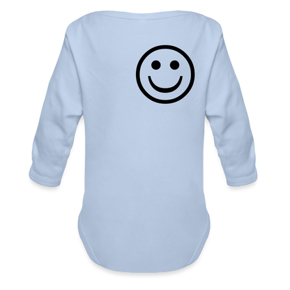 Organic Long Sleeve Baby Bodysuit - sky