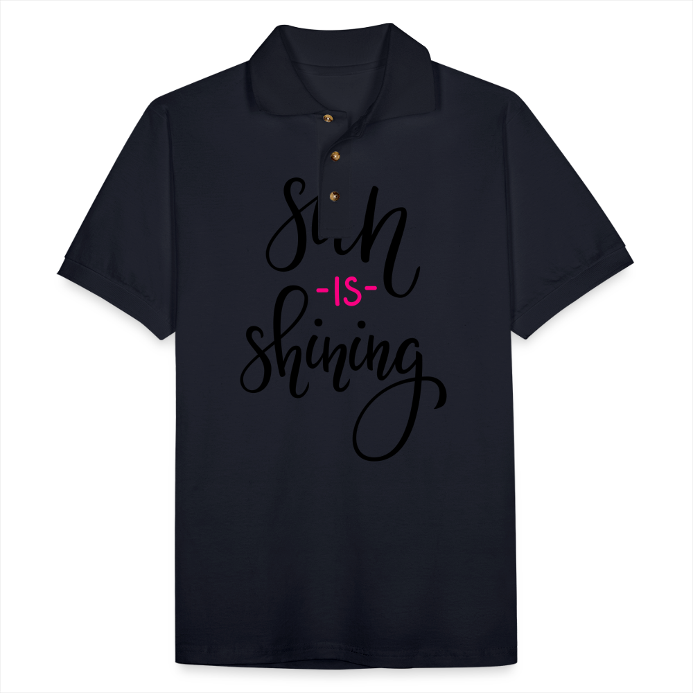 Men's Pique Polo Shirt - midnight navy