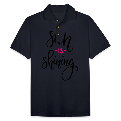 Men's Pique Polo Shirt - midnight navy