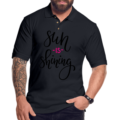 Men's Pique Polo Shirt - midnight navy