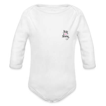 Organic Long Sleeve Baby Bodysuit - white