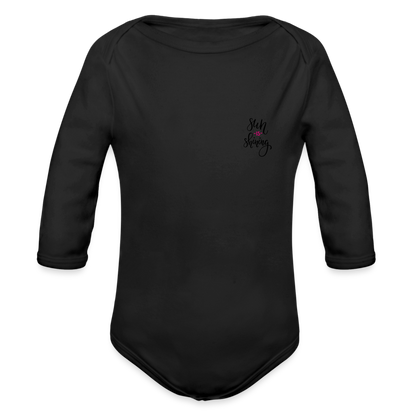 Organic Long Sleeve Baby Bodysuit - black